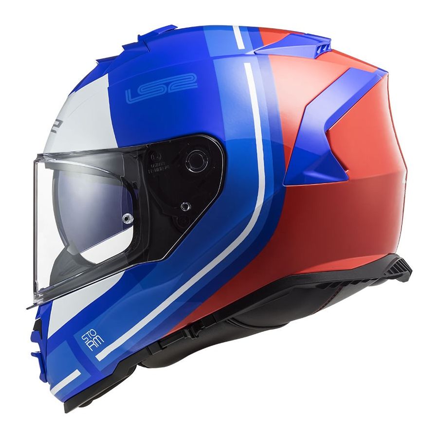 Casque Moto Intégral LS2 Storm II Tracker - Gloss Black Red - Taille L - Homologué ECE 22.06 - Visière Pinlock Incluse