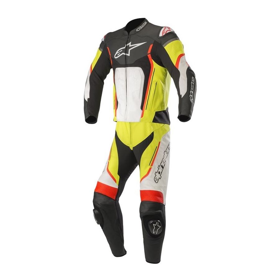 Alpinestars GP Force Chaser - Combinaison Moto 2 Pièces En Cuir - Compatible Airbag Tech-Air 5 - Protections Intégrées